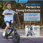 Gyrocopters Radi8 Electric Scooter for Kids - Speed 25 kmph - Range 20 km - LED Lights - Black-Fuel your child’s sense of adventure with a powerful motor and a long-lasting 5.2 Ah battery
