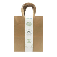 Reliabag Paper Bags - Twist Handles - 8.5" W x 4.75" D x 10.25" H - Kraft - 25 Pack-Made by 120gsm premium kraft paper