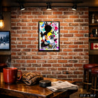 Frameworth Mickey Mouse Paint-Splatter PhotoGlass - Framed Print - 27.5" W x 38.5" H-A unique addition to any Disney fan collection - pop art display - or modern home decor space