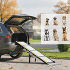 PawHut 69" L Foldable Dog Ramp with Non-Slip TPR Surface-Unique 3-point stability system with support leg prevents any wobble or collapse 