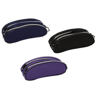 Staples Nylon Dual Zipper Oblong Pencil Case - Assorted Colours-2 separate compartments for organized storage