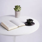 Homy Casa 31.5"W Round  Office Desk - White-Sleek and modern design complements various office styles