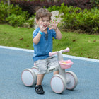 Qaba Toddler Balance Bike with Adjustable Seat - Pink-Adjustable seat suits children ages 12-36 months 