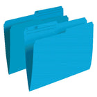 Staples 1/2 Cut File Folders - Letter Size - Blue - 10 Pack-Colour coding speeds up filing and prevents misfiles