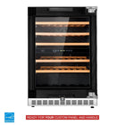 Kucht 24" Dual‑Zone 52‑Bottle Wine Cooler - Panel Ready-Panel-Ready: Accepts a cabinet face on the front so you can match your kitchen design or install it hidden from sight.