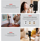 Adam Elements SELFIE Pro Wireless Bluetooth Tripod Selfie Stick With LED Light - Black-1 Year Limited Manufacturer Warranty