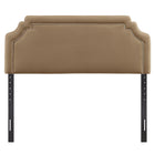 Modway Magnolia Stain-Resistant Performance Velvet King Size Headboard - Taupe/Almond-Adjustable Mounting Positions