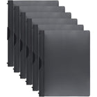 JAM Paper Plastic Report Covers with Slide Lock Clip Letter Size - 9 x 12 - Black with Clear Front - 6 Pack-Size: 8.5" x 11"