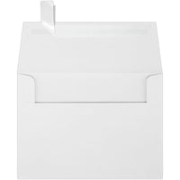 Jam Paper A6 60 lb Invitation Envelopes with Peel & Seel - 4 3/4" H x 6 1/2" W - White - 50 Pack-Perfect for all occasions: If you’re looking for an envelope for baby shower or wedding invitations, holiday cards, pregnancy announcements, RSVPs, thank-you cards, save the dates, and more, our A6 LUXPaper envelope is an excellent option. These contoured flap envelopes are also perfect for direct mail, letters, postcards, and 4” x 6” photos so you can depend on them for mailing needs