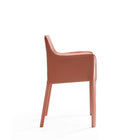 Manhattan Comfort Vogue 23.43" Modern Faux Leather Upholstered Dining Chair - Clay - Set of 2-Delivered to you Fully Assembled! No Assembly Required