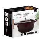 JS Gourmet 5.5 Qt Casserole - Bordeaux-5.5 Qt capacity