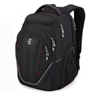 Swissdigital Terabyte Backpack with SD Finder - Black-ADD-A-BAG SYSTEM: The intelligent Add-A-Bag system is not only a tremendous relief for your multi-luggage travel, but it is also extremely easy to handle. Simply connect your bag to the luggage with an integrated luggage strap in a hands-free way. The trolley sleeve fits over upright luggage handle, allowing you to connect your backpack to the suitcase and pull with one hand.