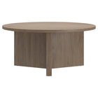 Hudson&Canal Anders 36"W Round Coffee Table - Antiqued Grey Oak-Table is made of high-quality and durable MDF materials