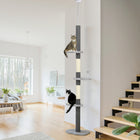 PawHut 88.5" - 100.5" Floor-To-Ceiling Cat Tree with Scratching Posts - Grey-Sisal posts satisfy your cat's instinct to scratch and deter them from damaging furniture 