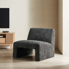 Modway Amita Chenille Upholstered Accent Chair - Carbon Black-Dense Foam Padding