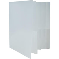 JAM Paper Heavy Duty Plastic Multi-Pocket Folders - 10 Pocket Organizer - Clear - 2 Pack-Multiple Pocket Folders w/ Inner Pocket Sections | Colour: Clear