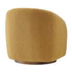 Modway Holland Swivel Chenille Fabric Armchair - Mustard-Non-Marking Glides