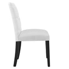 Modway Duchess Button Tufted Fabric Dining Chair - White-Non-Marking Foot Pins