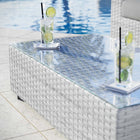 Modway Convene Outdoor Patio Coffee Table - Light Grey-7