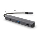 BlueDiamond Slim 3 in 1 USB-C Hub - 100 W PD-100W Power Delivery: One USB-C port is dedicated to passing 100W of Power Delivery to charge the host device at ultra-fast speeds