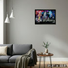 Rush 20x29 Band Collage - Framed Canvas - 31" x 22"-Ready to hang - arrives fully assembled