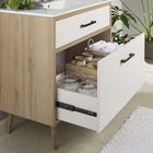 Modway Maverick 36" Bathroom Vanity - White/Oak-8" Centerset Faucet Holes