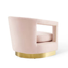 Modway Frolick Performance Velvet Armchair - Pink-Chair Weight Capacity: 300 lb