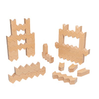 Educational Advantage ZigZag Blocks - Set of 30-Promotes imagination and logical reasoning skills