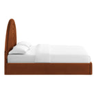 Modway Solana Arched Performance Velvet Queen Platform Bed - Rust-Plinth Base
