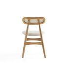 Manhattan Comfort Colbert 17.52" Industry Chic Upholstered Dining Chair - Nature and Oatmeal - Set of 4-Delivered to you Fully Assembled! No Assembly Required