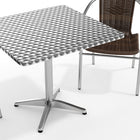 Flash Furniture 31.5'' Square Aluminum Indoor/Outdoor Table, 2 Rattan Chairs (TLH32SQ020CHR2)-7