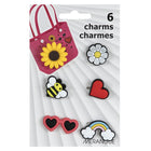 Merangue Small Charms - Flowers & Hearts - 6 Pack-Cute and playful Flowers & Hearts-themed designs