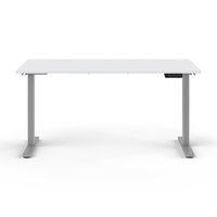 Humanscale EFloat Go 2.0 Sit/Stand Table - 30" x 58" - White Laminate Surface/Silver Base-Expandable frame accommodates work surfaces from 48"-72" wide and 24-30" deep. Adjustment is simple and streamlined