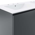 Modway Bryn 48" Wall-Mount Double Sink Bathroom Vanity - Grey/White-Assembly Required