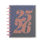 The Happy Planner 2025-2026 Floral Frenzy 12-Month Sustainable Planner-The dashboard layout includes a section to list errands, grocery lists, bills, and to-dos while the right side has daily boxed spaces for daily reminders or plans