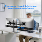 ShoppingAll Dual LCD LED Monitor Mount Stand with 2 Adjustable Arms for 13"-32" Monitors - Black-This monitor stand can be installed in 3 different ways to accommodate all needs