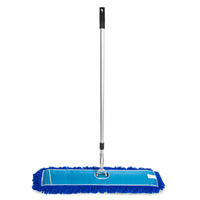 Gritt Commercial All-In-One 36” Microfiber Dust Mop Set with 72" Telescopic Handle-Includes frame, telescopic handle, and mop head components