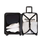 Reebok The Power Collection 21.5" Hardside Carry-on Luggage - Pink-Double 360-degree spinner wheels for precise control and smooth, quiet rolling (8 wheels)