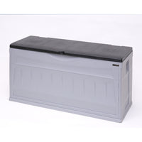 Dura Housewares Deck Storage Bench - 18"D x 22.8" H x 46" W - Grey-Perfect solution for all your outdoor patio storage needs