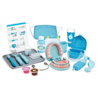 Melissa & Doug Super Smile Dentist Kit - 25 Pieces-Use the vibrating tool with interchangeable polishing and drill heads and clean with toothbrush, back 4 teeth wiggle and lift to practice pretend extractions