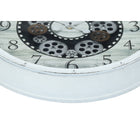 Monarch Specialties Clocks 20" Round Wall Clock - Antique White -Easy to read printed numerical markings and white metal hands behind a clear glass surface, for a practical and decorative analog clock to add to your home decor