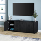 Hudson&Canal Canton TV Stand for TV's up to 75" - Black Grain-Product Dimensions: 15" L x 68" W x 24" H