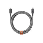 Native Union Belt USB-C to USB-C 2.4m 240W Cable - Zebra-An everyday charging solution designed with Power Delivery support for the fastest charge ever in refined style