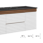 Modway Render 48" Wall-Mount Bathroom Vanity - White/Walnut/Black-Wall-Mount Design