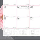 Blueline 2026 Pink Ribbon Monthly Desk Pad Calendar - 22" x 17" - Pink Daisy - Bilingual-One month on each sheet, one block per day