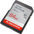 Sandisk 64GB Ultra PLUS SDHC UHS-I Card-Your card is tested to withstand your adventures, including resistance to water, temperature, X-rays, drops, magnets, humidity, wear, and shock