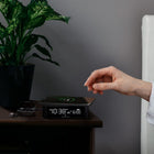 Marathon Watch Wireless Fast Dual Charging Clock - Black-Led display - crisp and vibrant full multi colour digital led display, select your preferred colour or have the colour change automatically. switch between 3 back light brightness options: low, medium and high