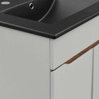 Modway Harvest 24" Bathroom Vanity - Grey/Black-Adjustable Storage Shelf