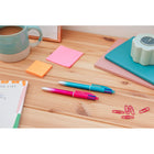 BIC  4-Color Smooth Gradient Barrels Ballpoint Pens - Retractable -1.0mm - Assorted - 2 Pack-With four colours of ink in one cool pen, you can colourfully express yourself and efficiently organize notes at work, school or home