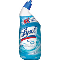 Lysol Toilet Bowl Cleaner - Action Gel - Spring Waterfall - 710 mL-Leaving entire toilet deodorized with a fresh scent